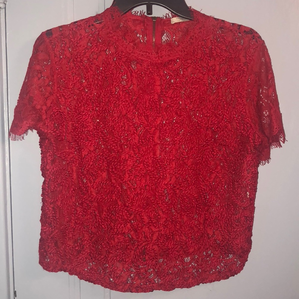 Lace Red Top